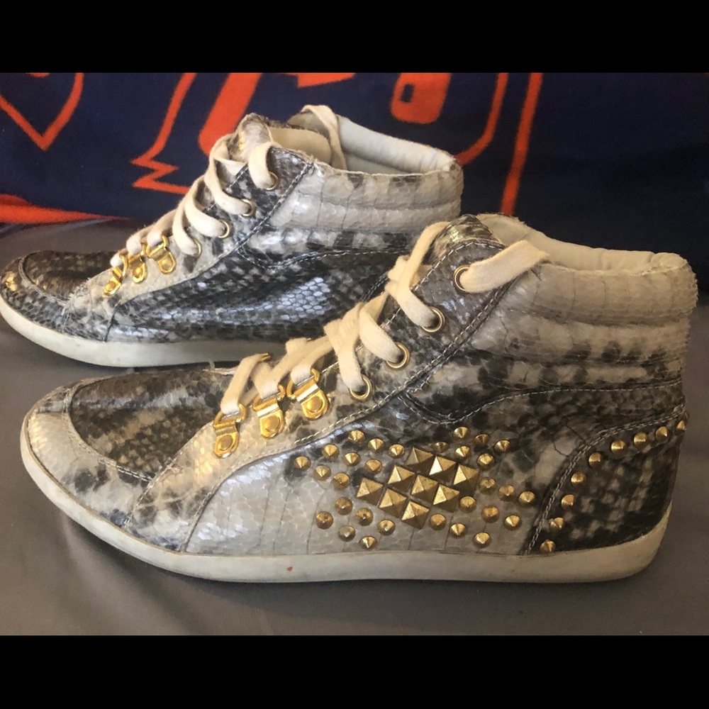 • Bejeweled Snakeskin inspired mids •